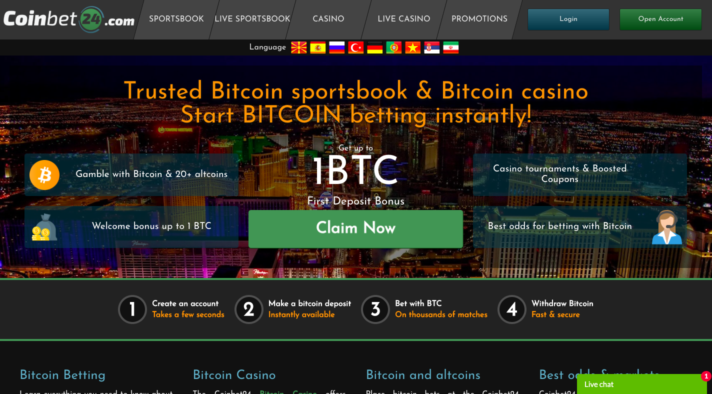 Bitcoin casino online 25 free spins